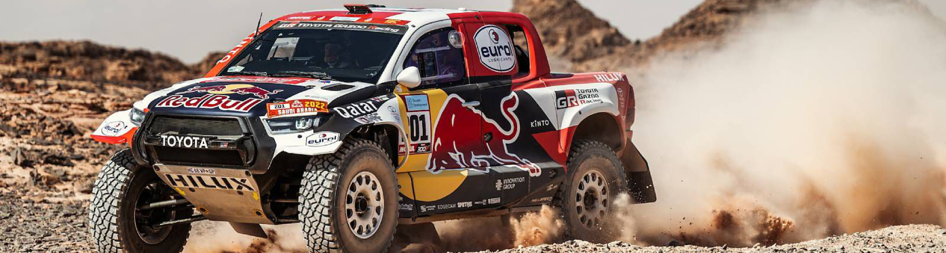 Изображение на странице НАССЕР АЛЬ-АТТИЯ ЗА РУЛЕМ TOYOTA HILUX СТАЛ ПОБЕДИТЕЛЕМ РАЛЛИ-РЕЙДА «ДАКАР-2022» Тойота Центр Рольф